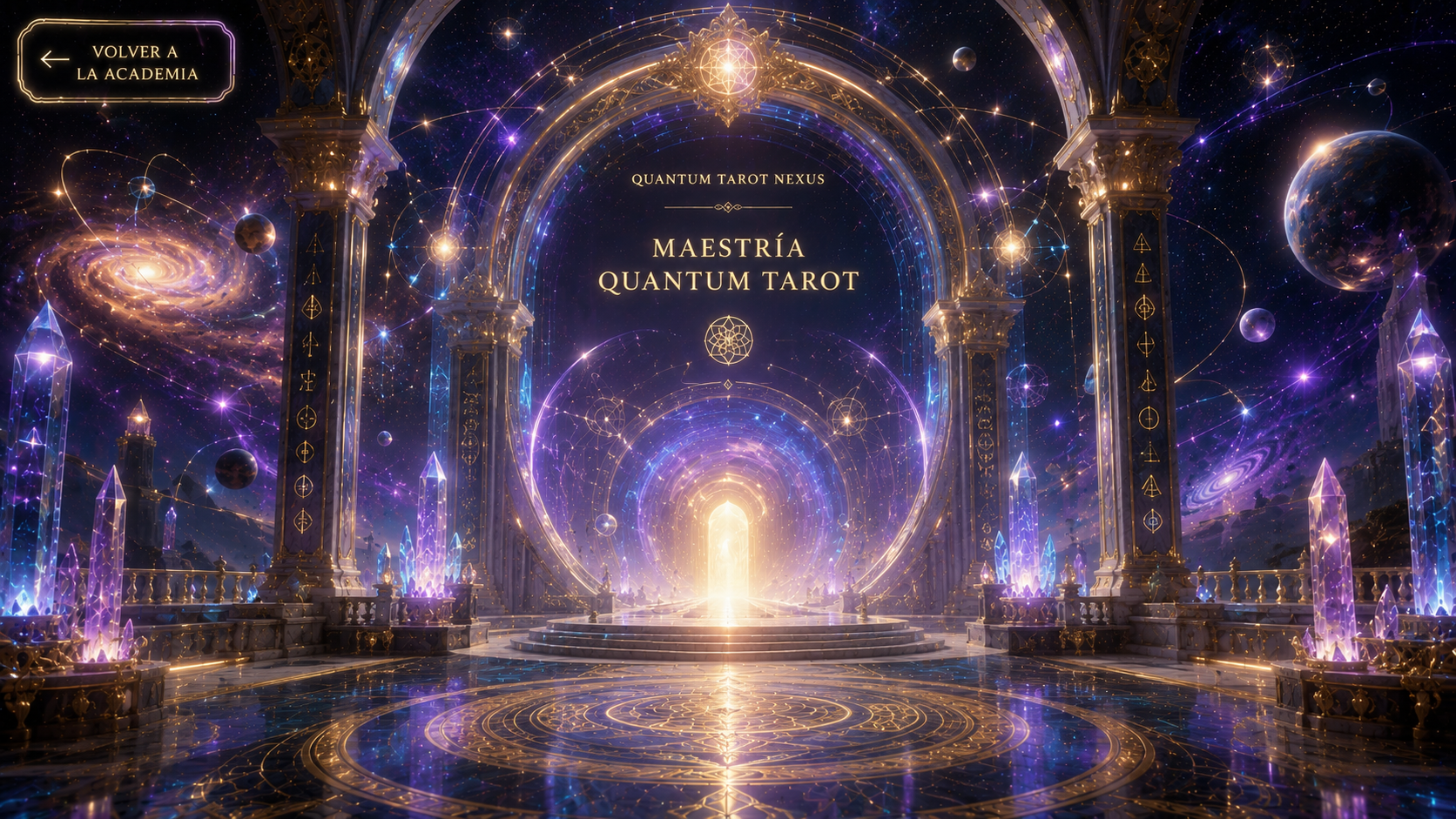 Portal cuántico luminoso de la Maestría Quantum Tarot